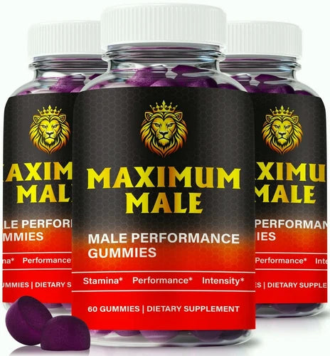 (3 Pack) Maximum Male Performance Gummies to Support Virility and Energy for Men