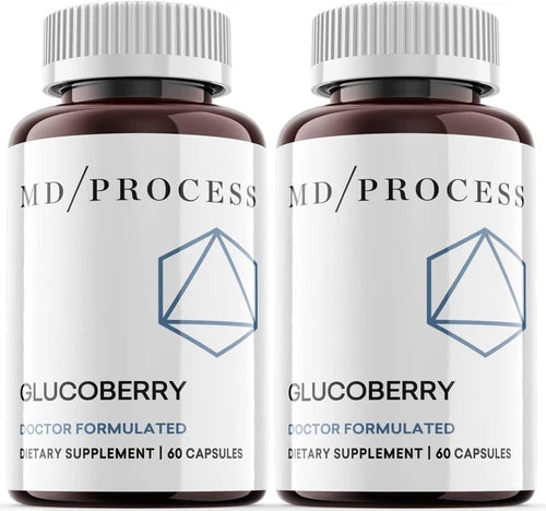 (2 Pack) Glucoberry, Gluco Berry Blood Sugar Support Supplement (120 Capsules)