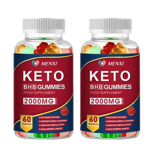 2 Packs Keto ACV Gummies 2000mg Apple Cider Vinegar Weight Loss Burn Fat Gummies