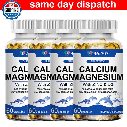 Zinc Calcium Magnesium & Vitamin D Complex Supplement Bone Muscle Immune Support