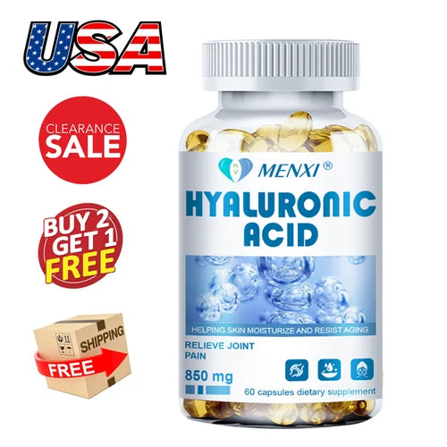 Hyaluronic Acid 120mg - High Strength Anti Aging, Joint, Skin Care 60 Capsules