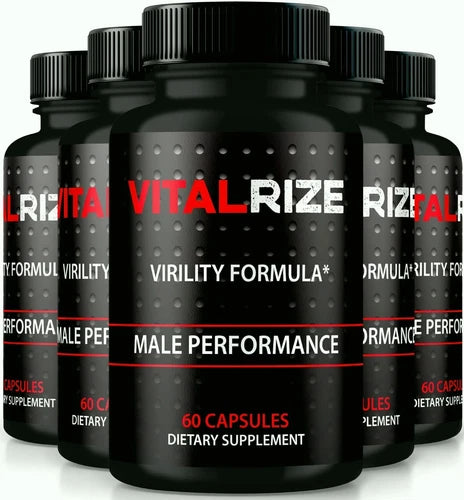 (5 Pack) Vital Rize for Men, Male Enhancement Capsules for Performance & Drive