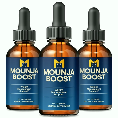 (3 Pack) MounjaBoost Weight Loss Drops, Mounja Boost Pink Salt Fat-Burning