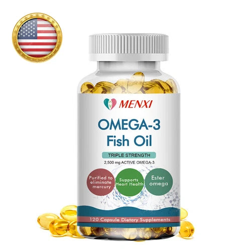Omega 3 Fish Oil Capsules 2500 mg EPA & DHA Triple Strength Joint Support 120p