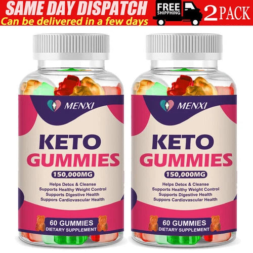 Keto ACV BHB Gummies for Fat Burn Weight Loss Detox Keto Diet Gummies (2 Packs)