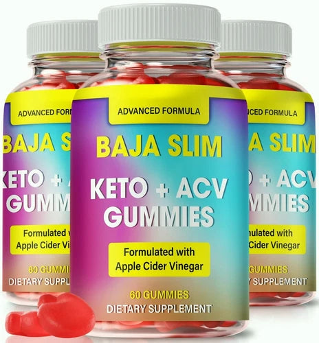 (3 Pack) Baja Slim Keto + ACV Gummies, BajaSlim Advanced Weight Loss Gummy