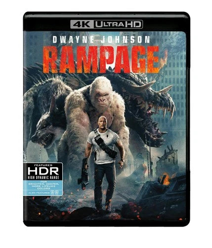 Rampage 4K UHD Blu-ray Dwayne Johnson NEW