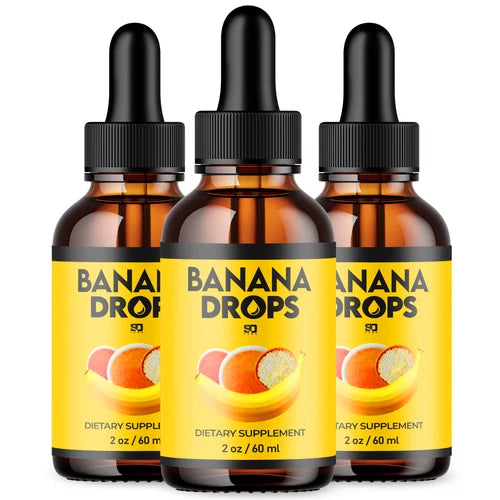 (3 Pack) Banana Drops Advanced Formula Maximum Strength Liquid Supplement