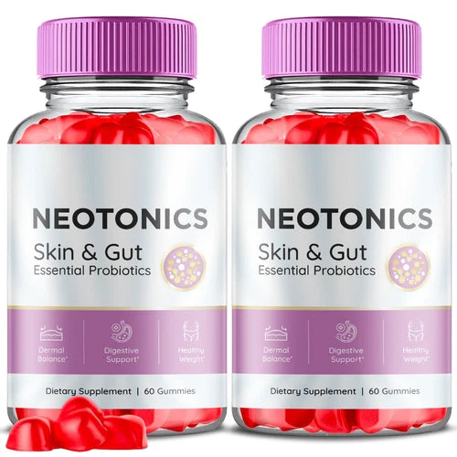 (2 Pack) Neotonics, Neotonics Skin & Gut, Neotonics Probiotics (120 Gummies)