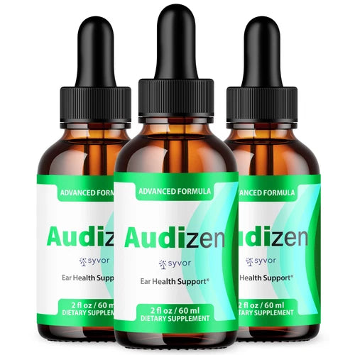 Audizen Ear Health Suppport Drops Natural Formula Hearing Supplement (3 Pack)