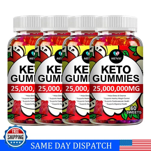 Keto Slimming Gummies 25,000,000mg Apple Cider Vinegar ACV Weight Loss 60 Gummy