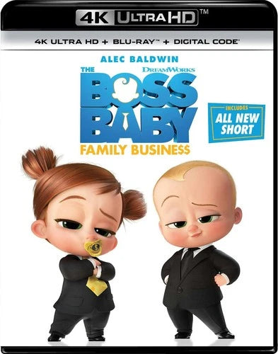 The Boss Baby Family Business 4K UHD Blu-ray Alec Baldwin NEW