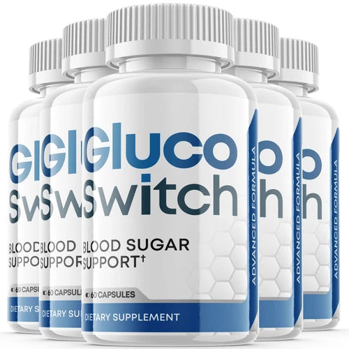 (5 Pack) Gluco Switch Capsules, Glucoswitch Blood Sugar Support (300 Capsules)