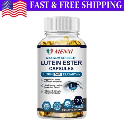 Eye Health Vitamins | Lutein and Zeaxanthin | 120 Softgels | Eye Strain Support