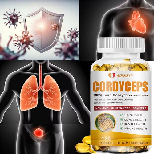 Cordyceps Sinensis 1000mg - Heart & Respiratory Health, Energy & immune Support