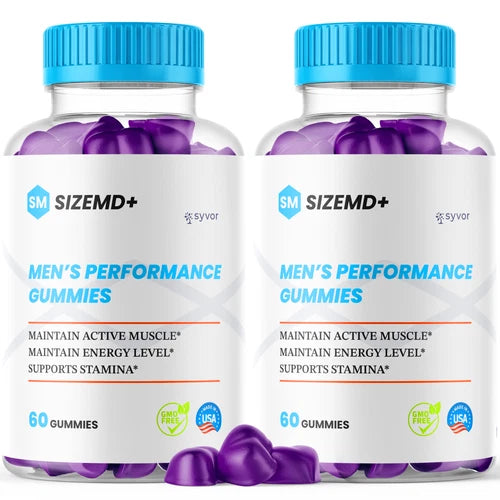 (2 Pack) SizeMD+ Male Gummies Advanced Formula Vitamin Supplement 120 Gummies