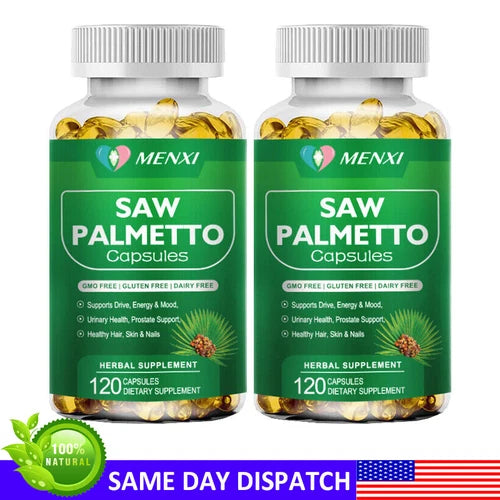 240Caps Saw Palmetto 1000mg - Premium Prostate Health Support Supplement for Men