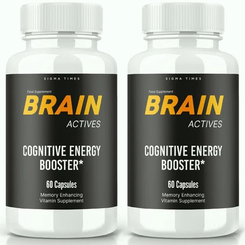 (2 Pack) Brain Actives Cognitive Brain Booster Pills for Advanced Memory & Focus