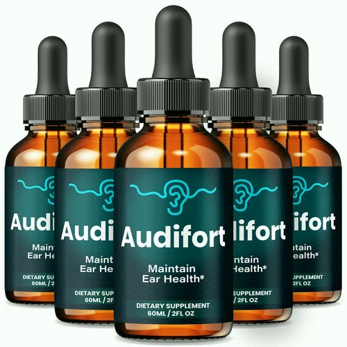 (5 Pack) Audifort Drops - Advanced Ear Health and Hearing Support Formula