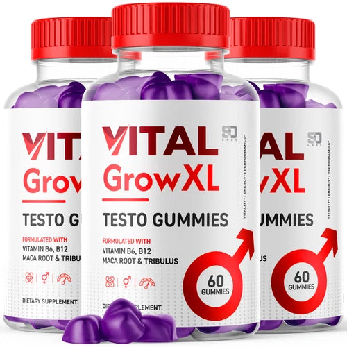 (3 Pack) Vital Grow XL Gummies For Men - Advanced Formula Vitamin Supplement