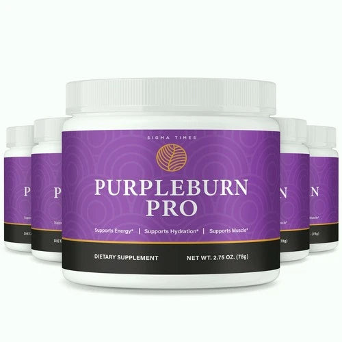 (5 Pack) Purple Burn Pro Powder, PurpleBurn Pro Fat Burner for Weight Loss