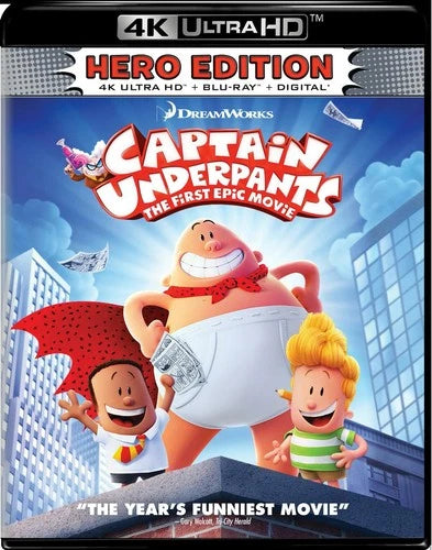 Captain Underpants The First Epic Movie 4K UHD Blu-ray Kevin Hart NEW