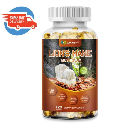 Organic Lions Mane Mushroom 1000Mg Nootropic Brain Memory Focus Immune Support~
