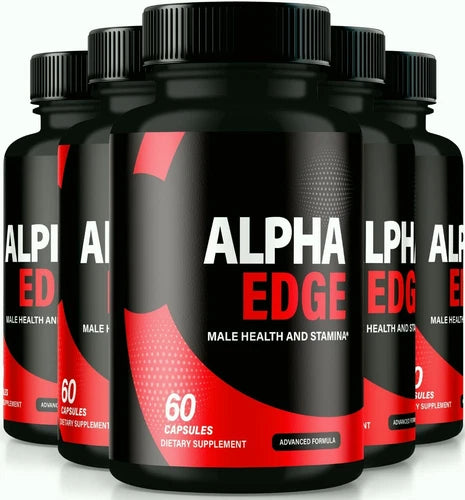 (5 Pack) Alpha Edge Capsules for Men, Male Pills for Peak Performance & Vitality