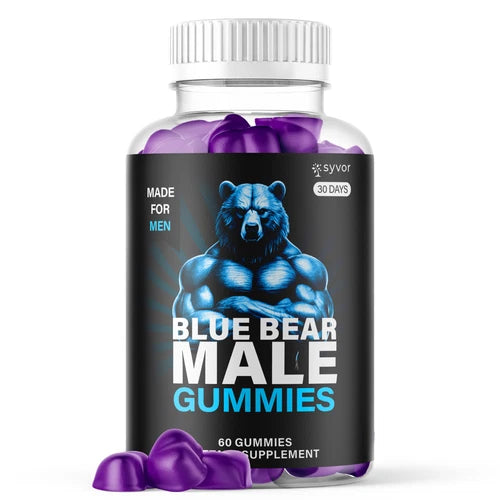 (1 Pack) Blue Bear Male Gummies Advanced Blue Bear Vitamin Supplement 60 Gummies