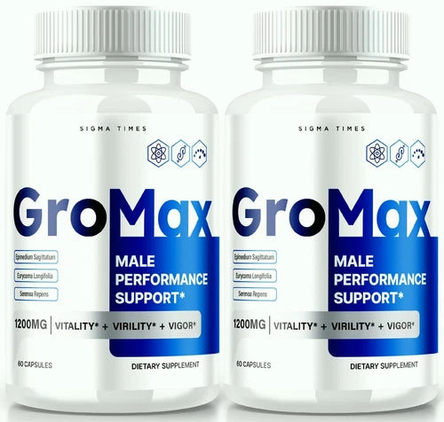 (2 Pack) Gromax Male Health Pills to Boost Endurance and Energy