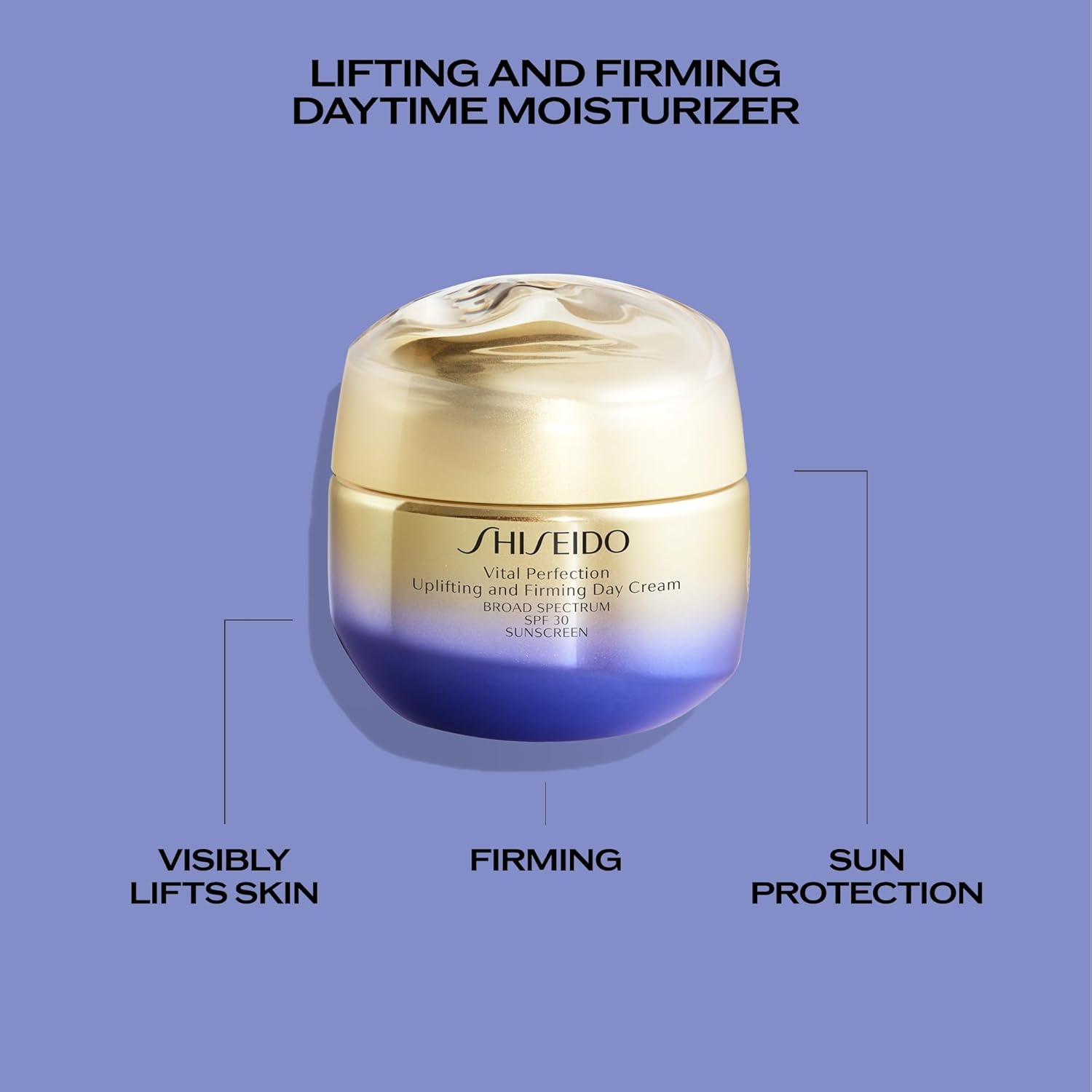 Shiseido Vital Perfection Uplifting and Firming Day Cream SPF 30 - Broad - Spectrum SPF 30 Anti - Aging Moisturizer - Visibly Lifts, Firms & Improves Appearance of Fine Lines & Wrinkles - 50 mLa - Wholesale Rabbits